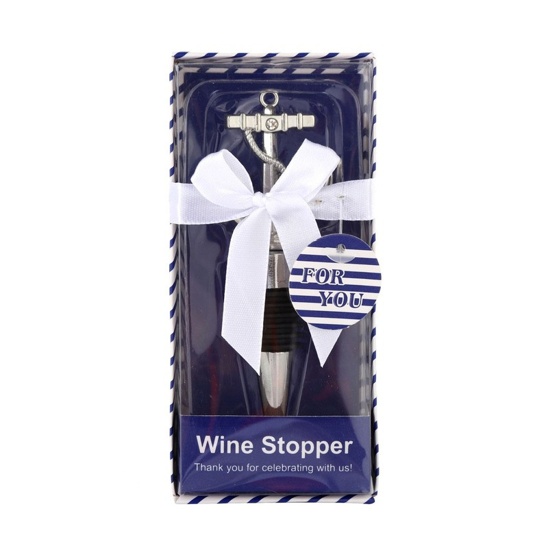 Instrumente de bar Gadget-uri Dop de vin în formă de ancoră Dop de păstrare a vinului proaspăt Din aliaj de zinc Cadouri de nuntă pentru oaspeți Accesorii de bar