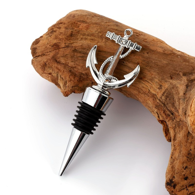 Instrumente de bar Gadget-uri Dop de vin în formă de ancoră Dop de păstrare a vinului proaspăt Din aliaj de zinc Cadouri de nuntă pentru oaspeți Accesorii de bar