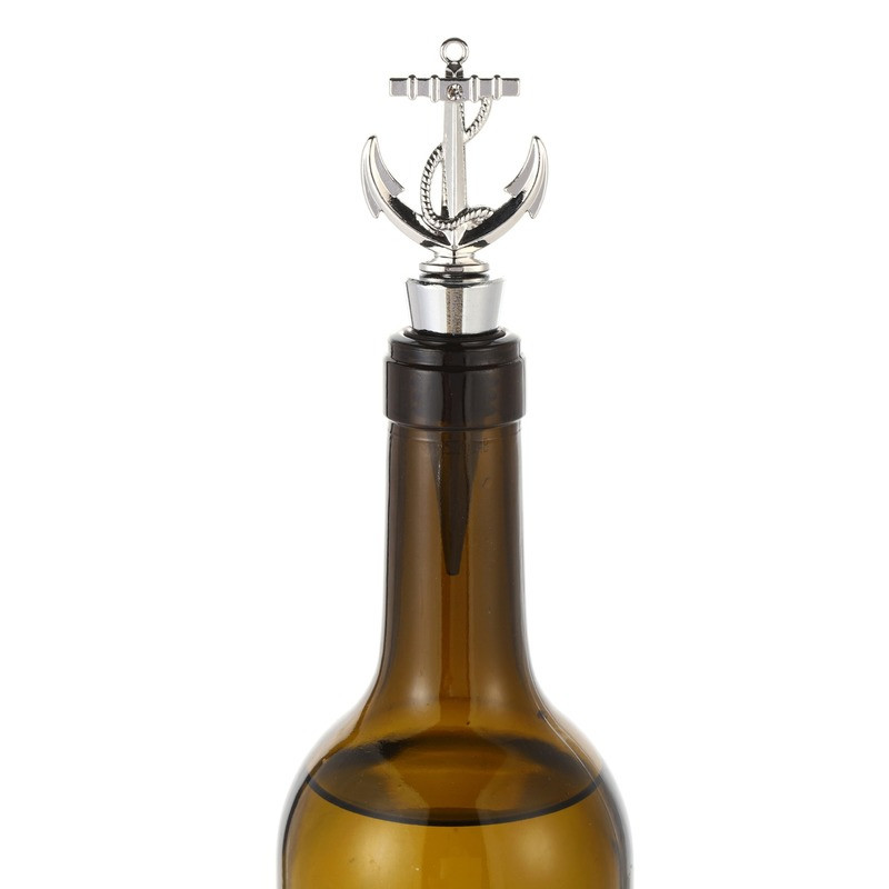 Instrumente de bar Gadget-uri Dop de vin în formă de ancoră Dop de păstrare a vinului proaspăt Din aliaj de zinc Cadouri de nuntă pentru oaspeți Accesorii de bar