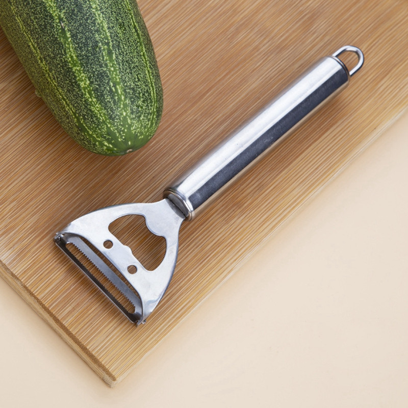 Deschizător de sticle de bere din oțel inoxidabil, portabil, multifuncțional, 2 în 1, peeling, deschizător de sticle, accesorii de bucătărie pentru bar