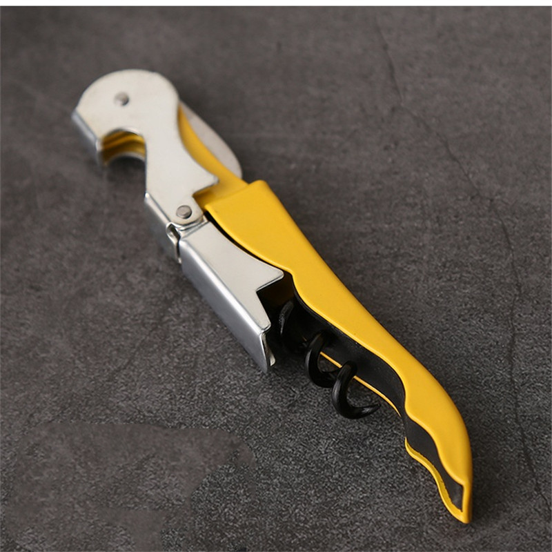 Deschidetor de sticle de bere, 11 culori, tirbușon profesional, cu balama dublă, ospătari, sticle de vin, deschizător de capace de bere, articole de bar