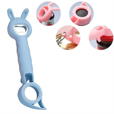 Vacclo Deschizător de sticle multifuncțional patru în unu Dispozitiv de înșurubare a capacului de sticle pentru conserve de uz casnic Deschizător de sticle creativ pentru conserve