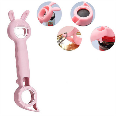 Vacclo Deschizător de sticle multifuncțional patru în unu Dispozitiv de înșurubare a capacului de sticle pentru conserve de uz casnic Deschizător de sticle creativ pentru conserve