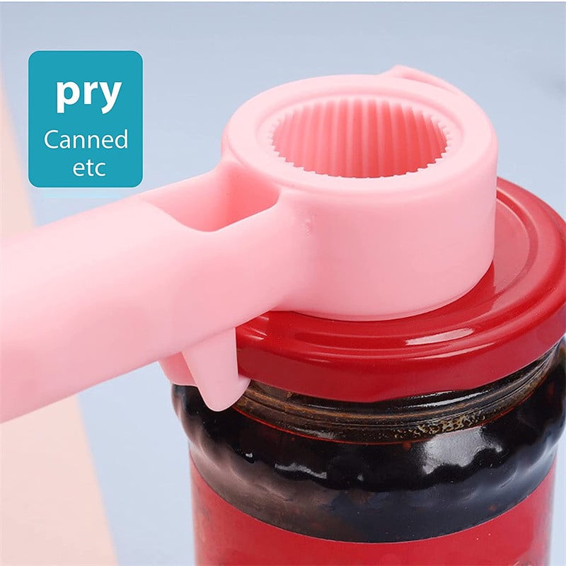Vacclo Deschizător de sticle multifuncțional patru în unu Dispozitiv de înșurubare a capacului de sticle pentru conserve de uz casnic Deschizător de sticle creativ pentru conserve
