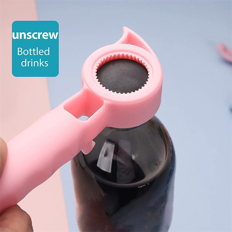 Vacclo Deschizător de sticle multifuncțional patru în unu Dispozitiv de înșurubare a capacului de sticle pentru conserve de uz casnic Deschizător de sticle creativ pentru conserve