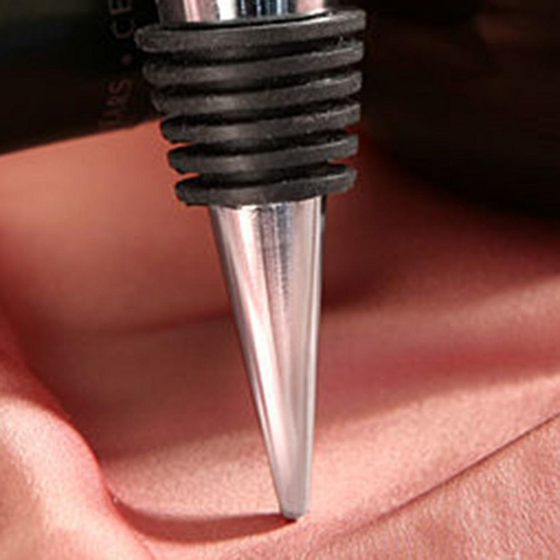 Dop pentru sticle de vin cromat, în formă de inimă, Favoare de nuntă, Decor pentru recepție de băutură