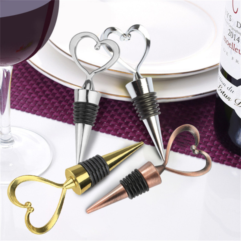 1 buc în formă de inimă, vin roșu, șampanie, dop pentru sticlă de vin, set de cadouri de nuntă pentru Valentines, dop de vin, accesorii pentru bar, baruri de acasă