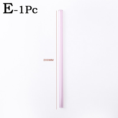 Spalvingi stikliniai šiaudeliai Daugkartinio naudojimo geriamieji šiaudeliai Ekologiški didelio borosilikatinio stiklo šiaudiniai stikliniai vamzdeliai vakarėliams tinka baro gėrimai