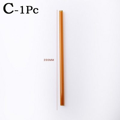 Spalvingi stikliniai šiaudeliai Daugkartinio naudojimo geriamieji šiaudeliai Ekologiški didelio borosilikatinio stiklo šiaudiniai stikliniai vamzdeliai vakarėliams tinka baro gėrimai