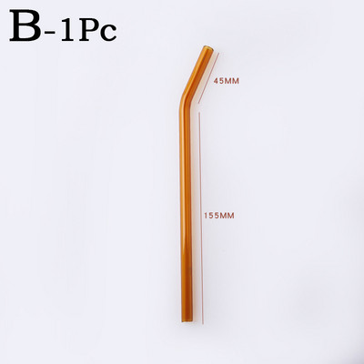 Spalvingi stikliniai šiaudeliai Daugkartinio naudojimo geriamieji šiaudeliai Ekologiški didelio borosilikatinio stiklo šiaudiniai stikliniai vamzdeliai vakarėliams tinka baro gėrimai