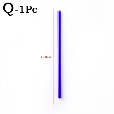 Spalvingi stikliniai šiaudeliai Daugkartinio naudojimo geriamieji šiaudeliai Ekologiški didelio borosilikatinio stiklo šiaudiniai stikliniai vamzdeliai vakarėliams tinka baro gėrimai