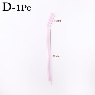 Spalvingi stikliniai šiaudeliai Daugkartinio naudojimo geriamieji šiaudeliai Ekologiški didelio borosilikatinio stiklo šiaudiniai stikliniai vamzdeliai vakarėliams tinka baro gėrimai