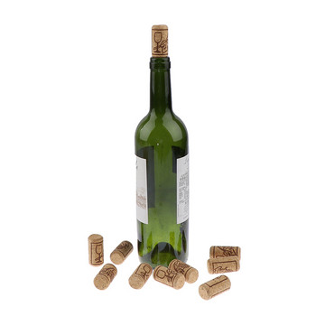 10 τεμ./σετ Καινούργια πώματα κρασιού ίσια ξύλινα φελλοί μπουκαλάκια μπουζί Εργαλεία κουζίνας