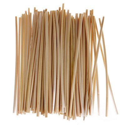 100PCS 20CM Φιλικά προς το περιβάλλον, βιοδιασπώμενα καλαμάκια κατανάλωσης Φυσικά καλαμάκια σίτου μίας χρήσης Cocktail Straw Bar Milk Tea Drinks