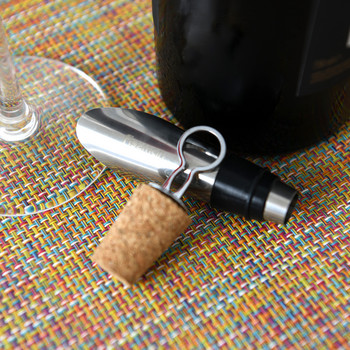 Σετ πώματος από φελλό κρασιού FISSMAN με ξύλινο και ανοξείδωτο καπάκι αξεσουάρ κρασιού Keep Fresh Pourers For Bar Party