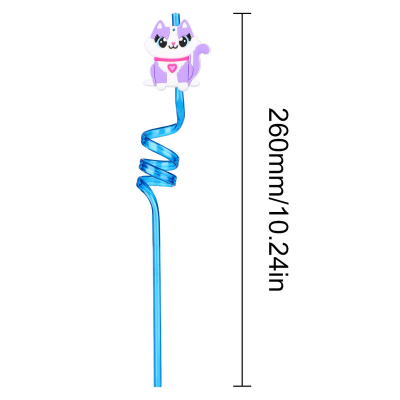 1 vnt Animacinių filmų serijos gyvūnų serijos teminiai plastikiniai šiaudeliai Daugkartiniai gėrimo šiaudeliai vaikams Baras Namų virtuvė Gimtadienio dekoras