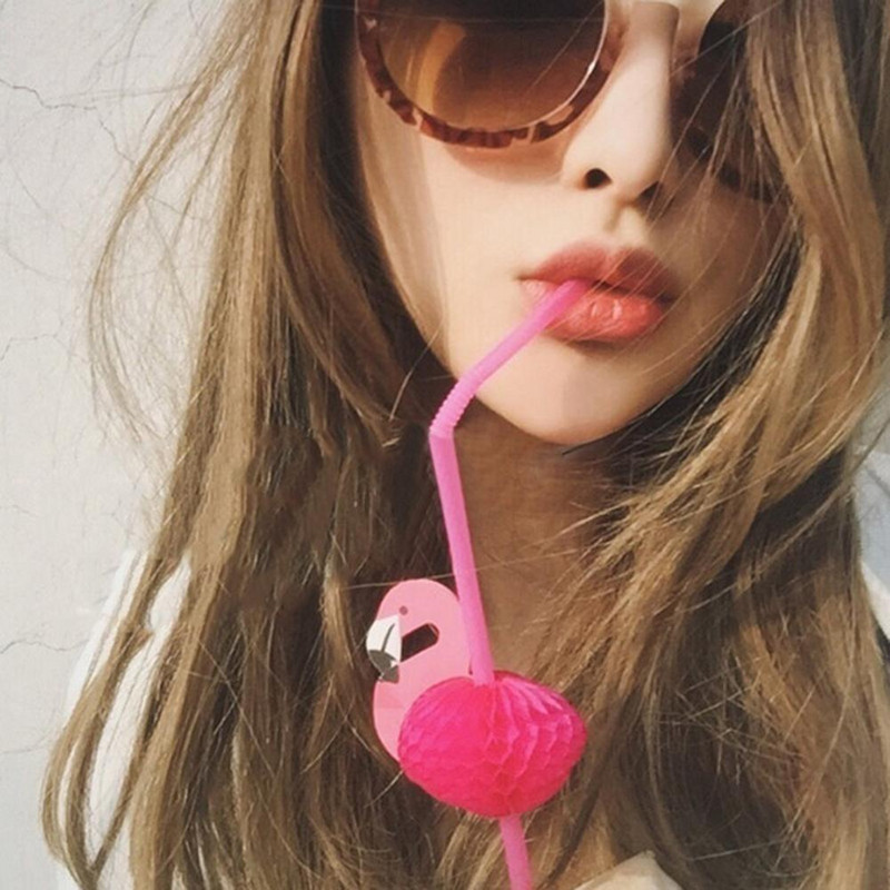 50 buc. Pai de băut pentru cocktail Flamingo, care se pot îndoi, pentru petreceri de nuntă, paie decorative pentru băut, accesorii pentru articole de bar pentru bucătărie