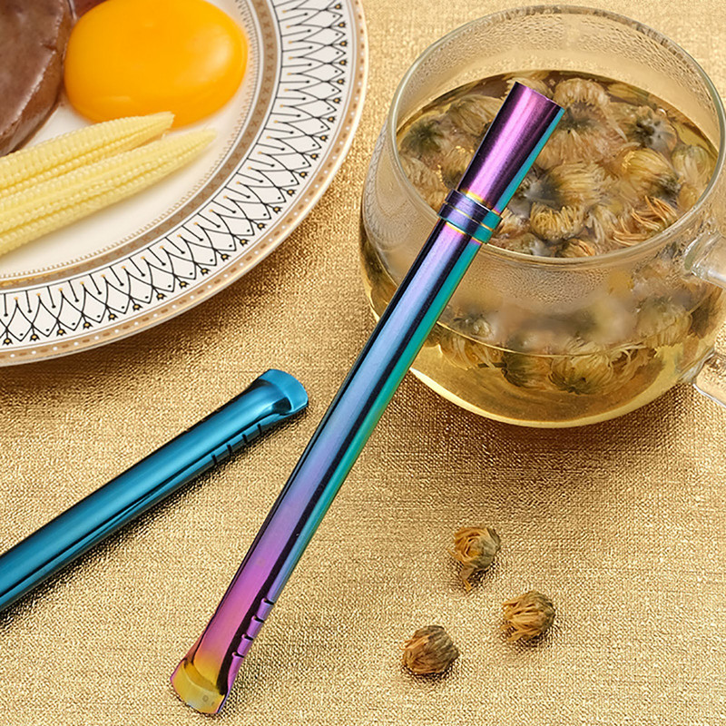 Filtru de ceai de băut din oțel inoxidabil Paie Mate Lingură de ceai Suc reutilizabil Paie de băut Unelte pentru ceai Accesorii de bucătărie lavabile