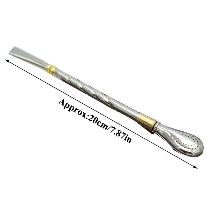 1PC paie de băut din oțel inoxidabil lingură filtru de ceai Yerba Mate paie de ceai Bombilla tărtăcuță instrumente de ceai reutilizabile