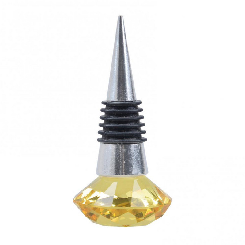 Deimantinis krištolo vyno kamštis Crystal Metal Silicone Neperšlampamas daugkartinio naudojimo vyno kamštelis Butelių sandariklis kamštienos kamštis vyno butelio kamštis