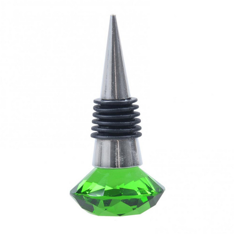 Deimantinis krištolo vyno kamštis Crystal Metal Silicone Neperšlampamas daugkartinio naudojimo vyno kamštelis Butelių sandariklis kamštienos kamštis vyno butelio kamštis