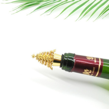 Αξεσουάρ μπαρ Πώμα κρασιού από κράμα Χρυσό χριστουγεννιάτικο δέντρο Πώμα κρασιού Δώρα για τους επισκέπτες Δημιουργικά πώματα για μπουκάλια κρασιού