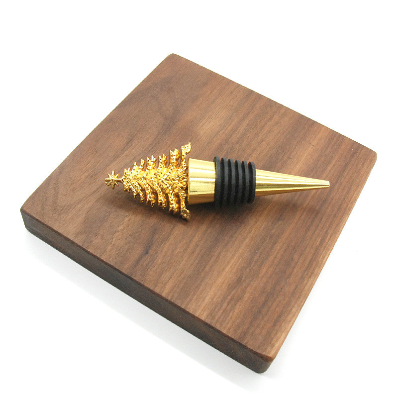 Accesorii pentru bar, dopuri de vin din aliaj, dop de vin pentru brad de Crăciun auriu, Cadouri de petrecere pentru oaspeți, dopuri creative pentru sticle de vin