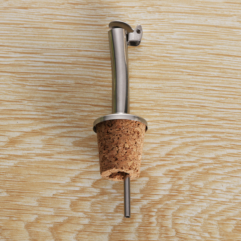 1vnt medinis kamštienos raudonojo vyno piltuvas, alyvos alaus butelio kamštis aliejaus dozatorius su dangteliu virtuvės reikmenų priedu