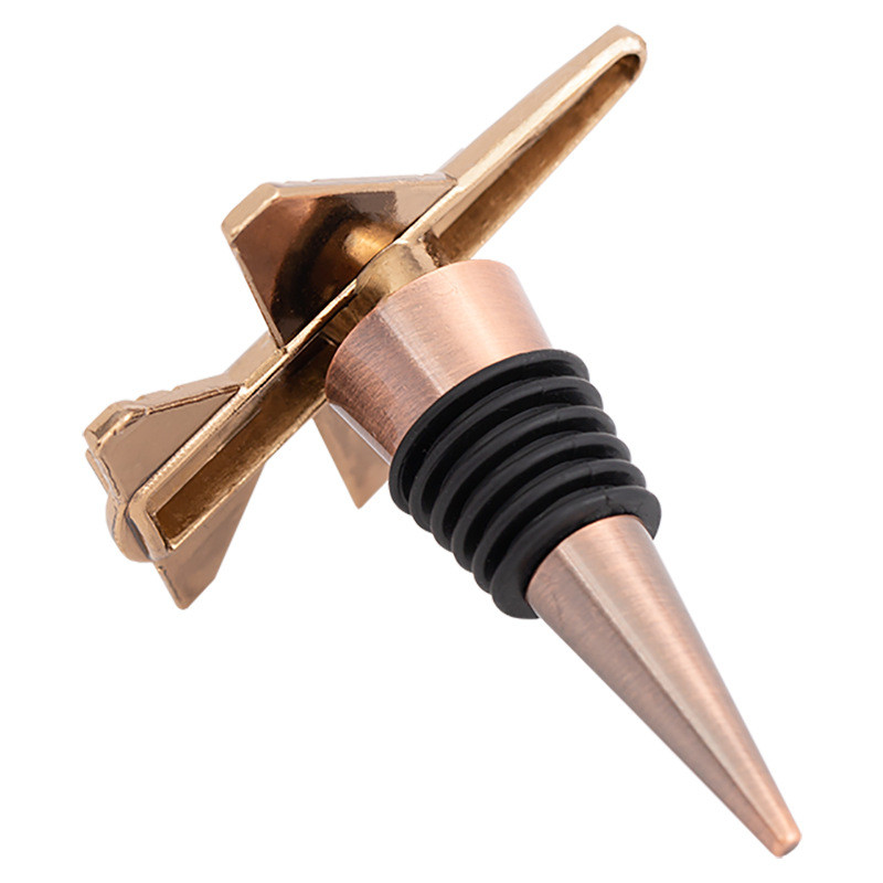 Accesorii pentru bar Baruri de acasă Oprior de vin din metal în formă de aeronavă Opritori de vin creativ pentru avion Personalizat pentru unelte pentru sticle de bar Decor