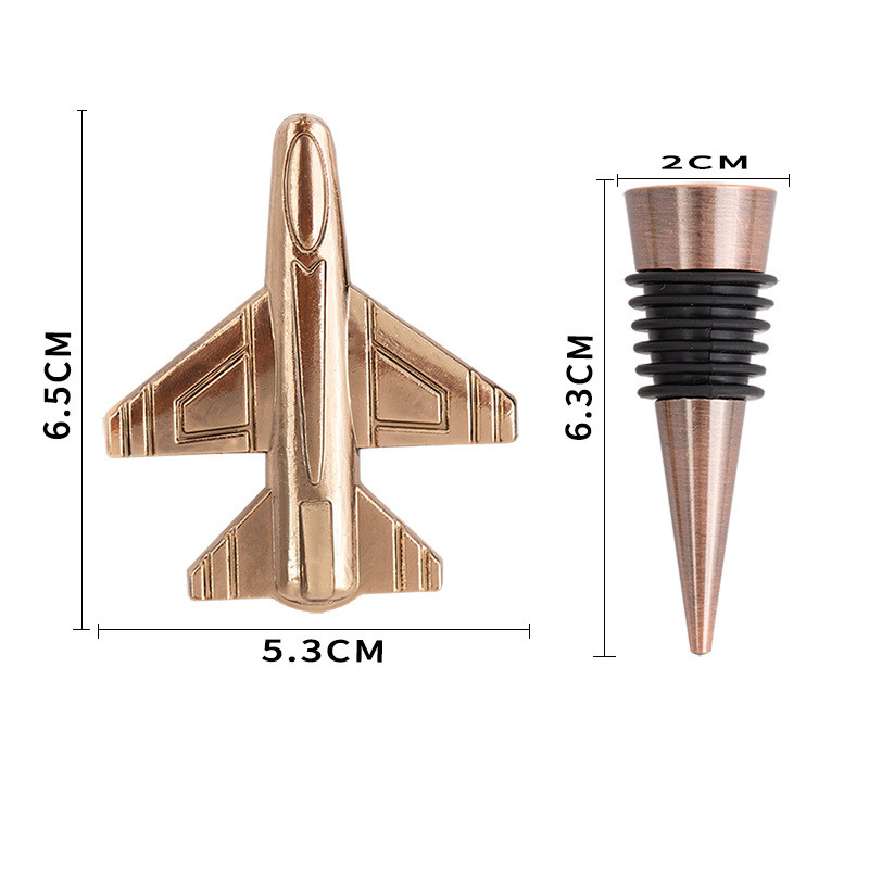 Accesorii pentru bar Baruri de acasă Oprior de vin din metal în formă de aeronavă Opritori de vin creativ pentru avion Personalizat pentru unelte pentru sticle de bar Decor