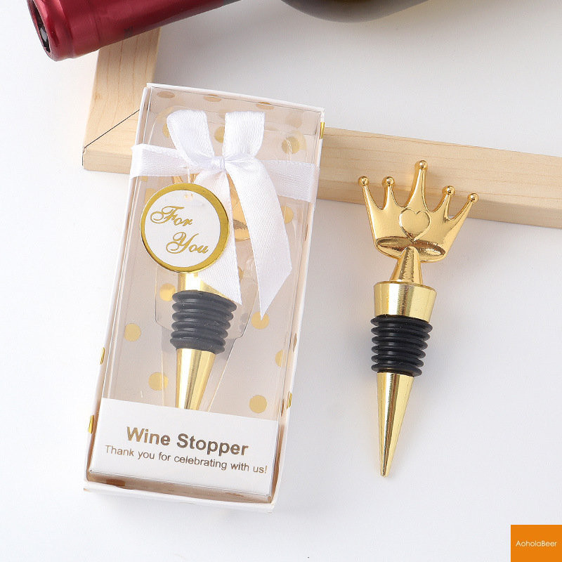 Accesorii pentru bar Baruri pentru acasă Coroana dop de vin Favoruri de nuntă pentru oaspeți Aniversare de aniversare dopuri pentru sticle cu cutie de pachet