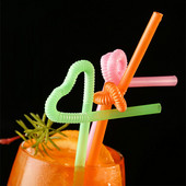 100Pcs Drinking Plastic Straws Colorful Art Long Flexible Wedding Party Supplies Πλαστικά καλαμάκια πόσιμου Αξεσουάρ κουζίνας