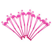 10 τμχ Hawaii Luau Flamingo Cocktail Stirrers Milk Coffee Swizzle Sticks Summer Beach Μπομπονιέρες για πάρτι γενεθλίων