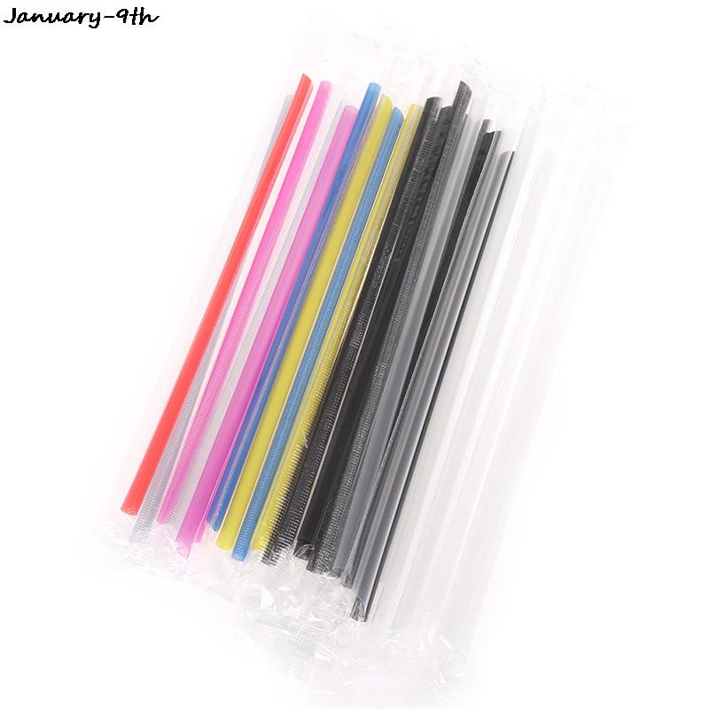 100 de bucăți transparente ambalate individual pentru băutură PP paie paie pentru băutură, pentru petreceri, paie de unică folosință din plastic, pentru sărbătoarea zilei de naștere