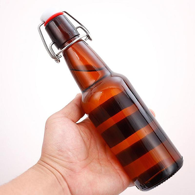 1 buc. Sticlă de sticlă închisă Borcan sigilat cu capac Sticlă de bere swing Cataramă enzimatică Sticlă Dop de leagăn pentru partea de sus a sticlei de bere