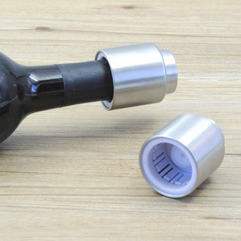 Вакуумна запушалка от неръждаема стомана за бутилка вино Запечатано съхранение Висококачествена тапа Запушалка за изливане на течност
