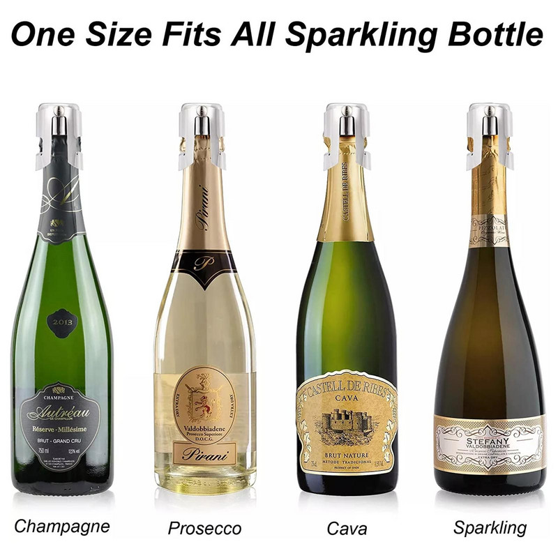 Dop de etanșare pentru șampanie Dispozitiv de etanșare pentru dopuri pentru sticle de vin spumant din oțel cu pompă de presiune încorporată Accesorii pentru șampanie