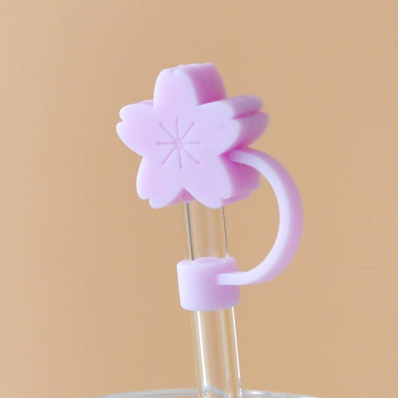 1 buc dop de paie din silicon, reutilizabil, etanș, capac de praf pentru băut, accesorii pentru ceașcă, dopuri de desene animate, vârfuri, costum pentru paiele de 6-8 mm