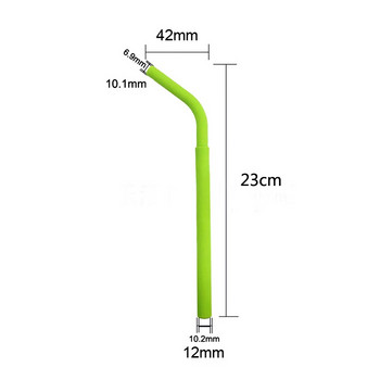 DEOUNY Еластична сламка за многократна употреба Силиконова екологична преносима сламка за пиене с чанта 1 БР. Аксесоари за бар