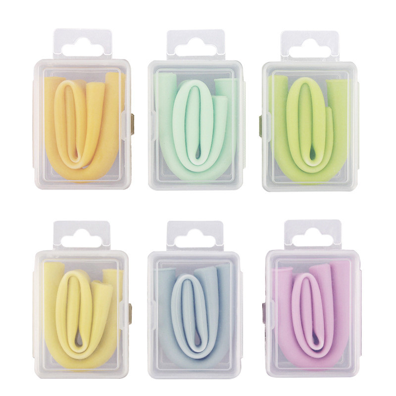 DEOUNY Paiele elastice reutilizabile de băut din silicon Pai portabile ecologice cu sac 1BUC Accesorii pentru bar