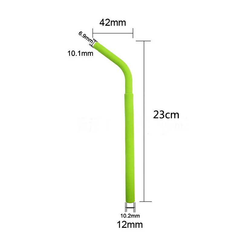 DEOUNY Paiele elastice reutilizabile de băut din silicon Pai portabile ecologice cu sac 1BUC Accesorii pentru bar