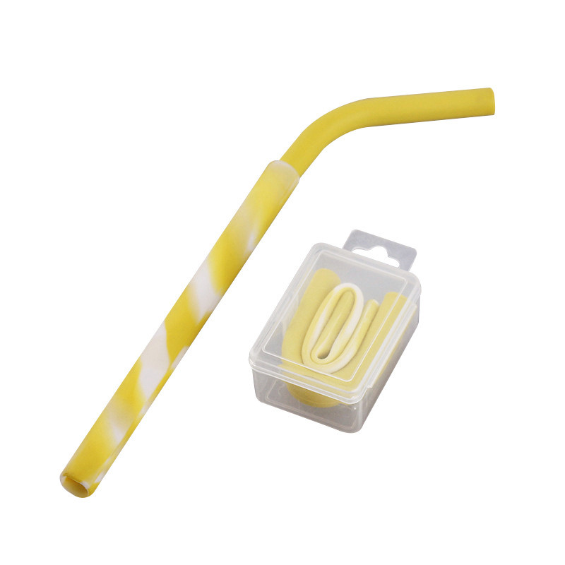 DEOUNY Paiele elastice reutilizabile de băut din silicon Pai portabile ecologice cu sac 1BUC Accesorii pentru bar