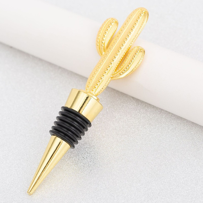 Accesorii pentru bar, cadou pentru petrecere de Crăciun, cactus, dop de vin, aliaj de zinc, aur, dop pentru sticle de vin, decorațiuni pentru bar, restaurant