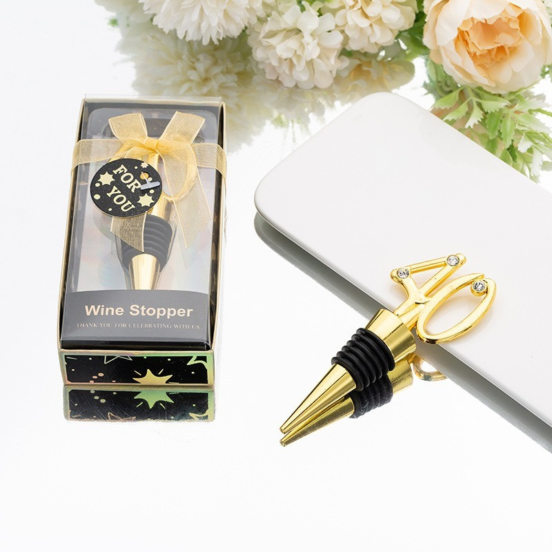 Accesorii pentru vin bar Numărul 40 Forma sticlei Opri de decorare Cadouri pentru petrecerea de aniversare pentru prieteni Opri de vin de sărbătoare Cadouri