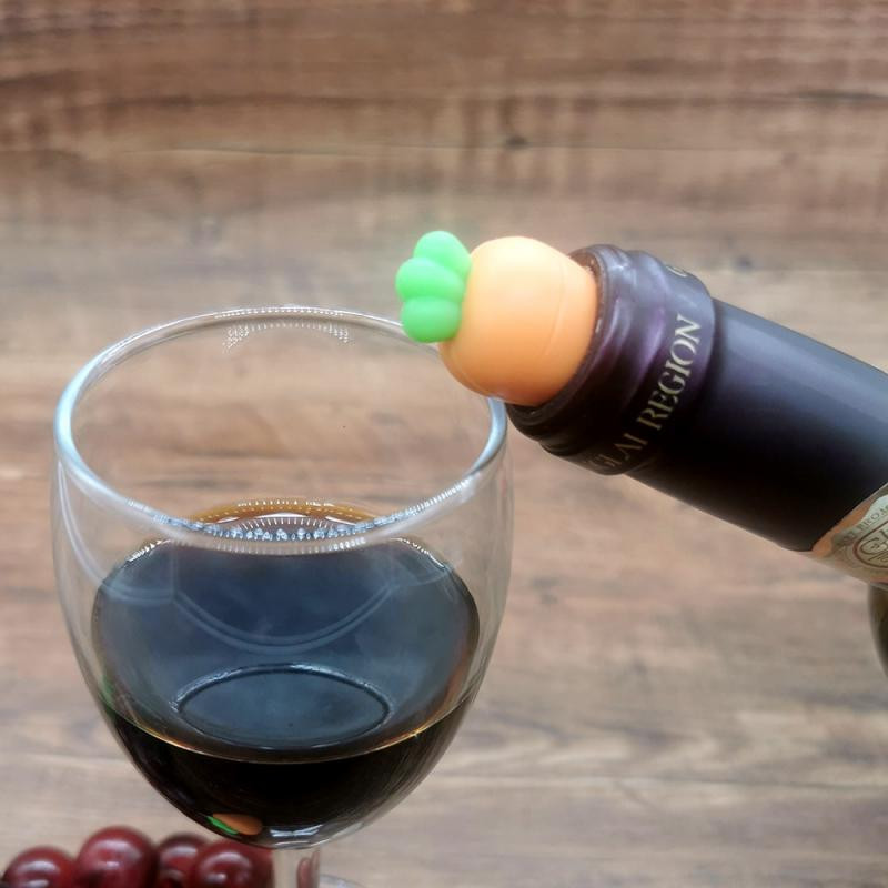 1PC Творчески дизайн на моркови Запушалка за вино Силиконова запушалка за вино Коркова капачка Капачка за бутилка Запушалка за бутилка вино Запушалка за кана за вино