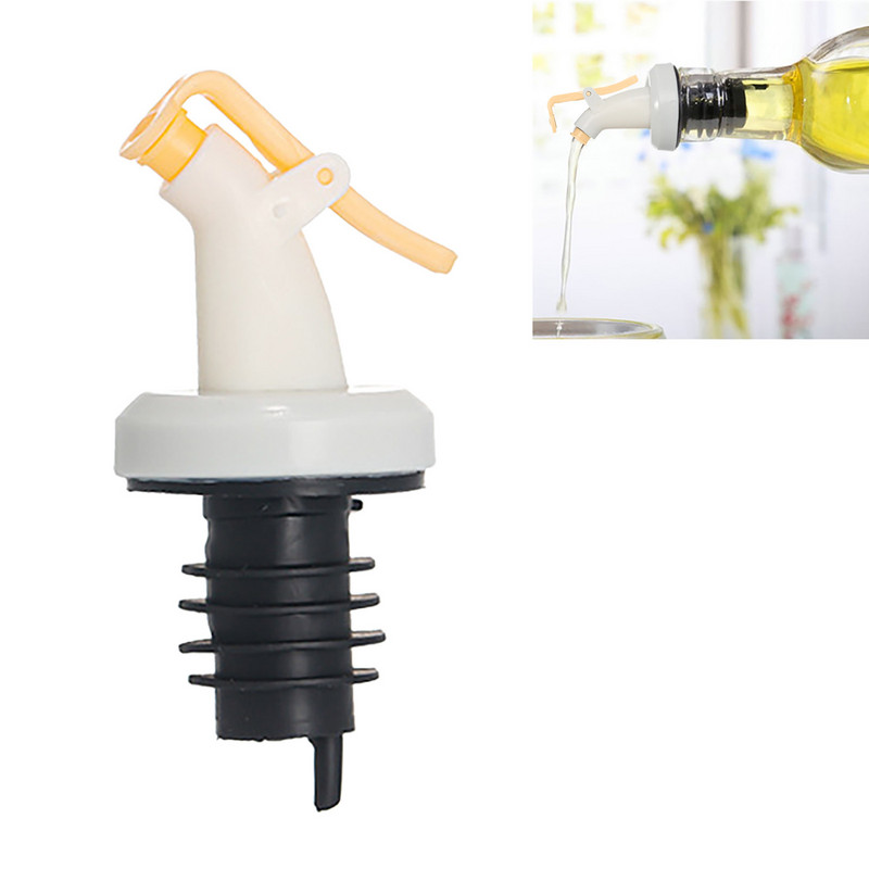 Запушалка за бутилка с масло Гумена тапа за заключване Уплътнение Устойчив на течове Пластмасова дюза за храна Пръскачка Дозатор за наливане на вино Бар инструменти