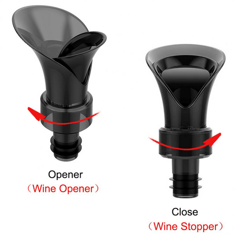 Decantor de vin 2 în 1 - Decantor portabil în formă de floare pentru vin roșu pentru aerisire Decantor pentru aerator de vin Filtru pentru dop de vin Instrumente pentru bar