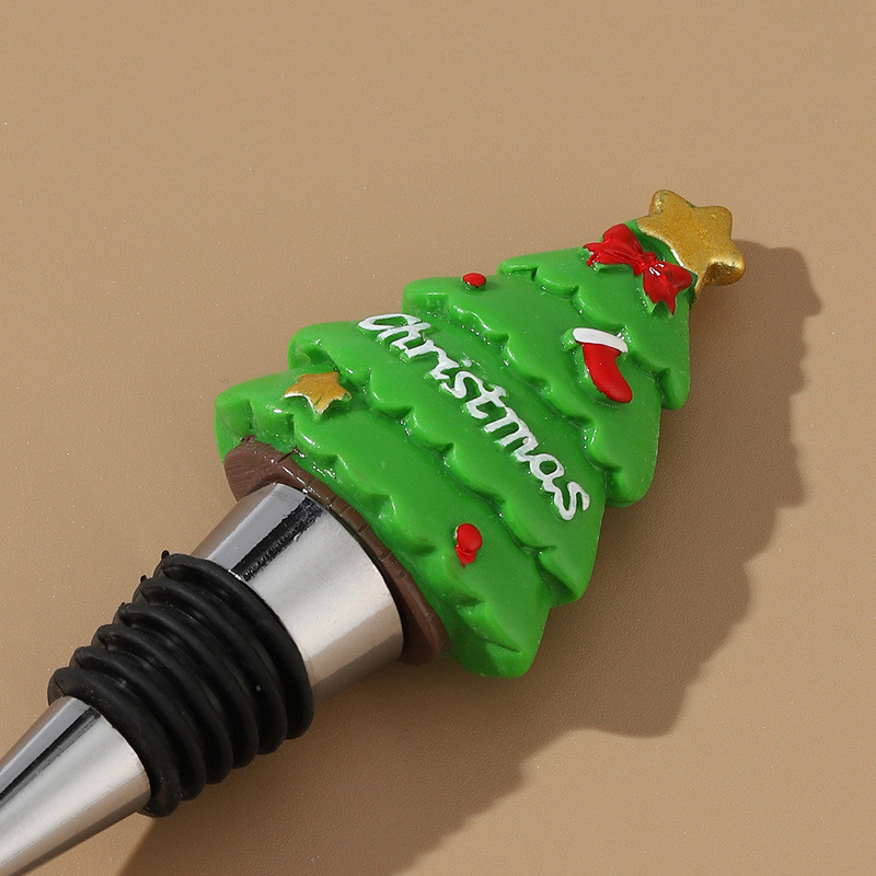 Коледна елха Запушалка за бутилка вино Декоративни запушалки Подаръци за коледно парти Бар Бутилка Запечатана запушалка за шампанско