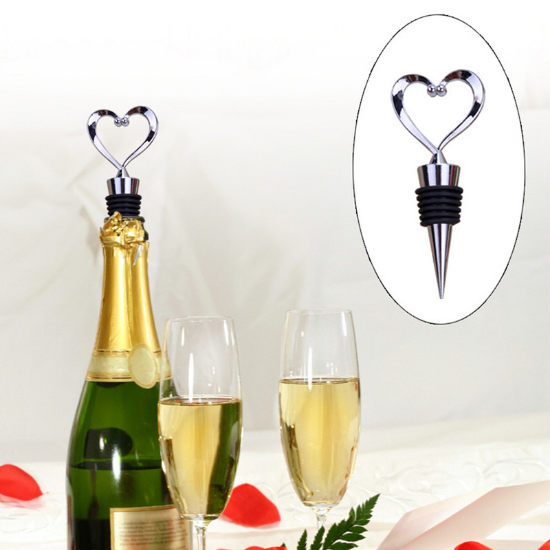 În formă de inimă, vin roșu, șampanie, dop pentru sticla de vin, set de cadouri de nuntă pentru Valentines, accesorii pentru bar, baruri pentru acasă