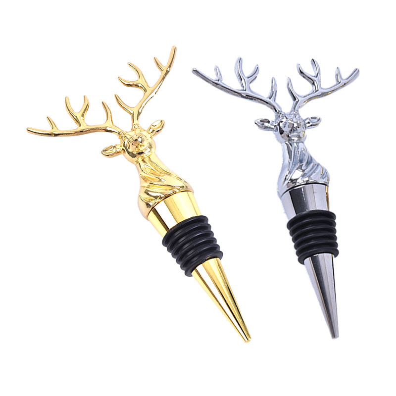 1PC Čep za vino od glave jelena, kristalni čep za bocu šampanjca od legure cinka Vakuumski zatvoren vjenčani dar